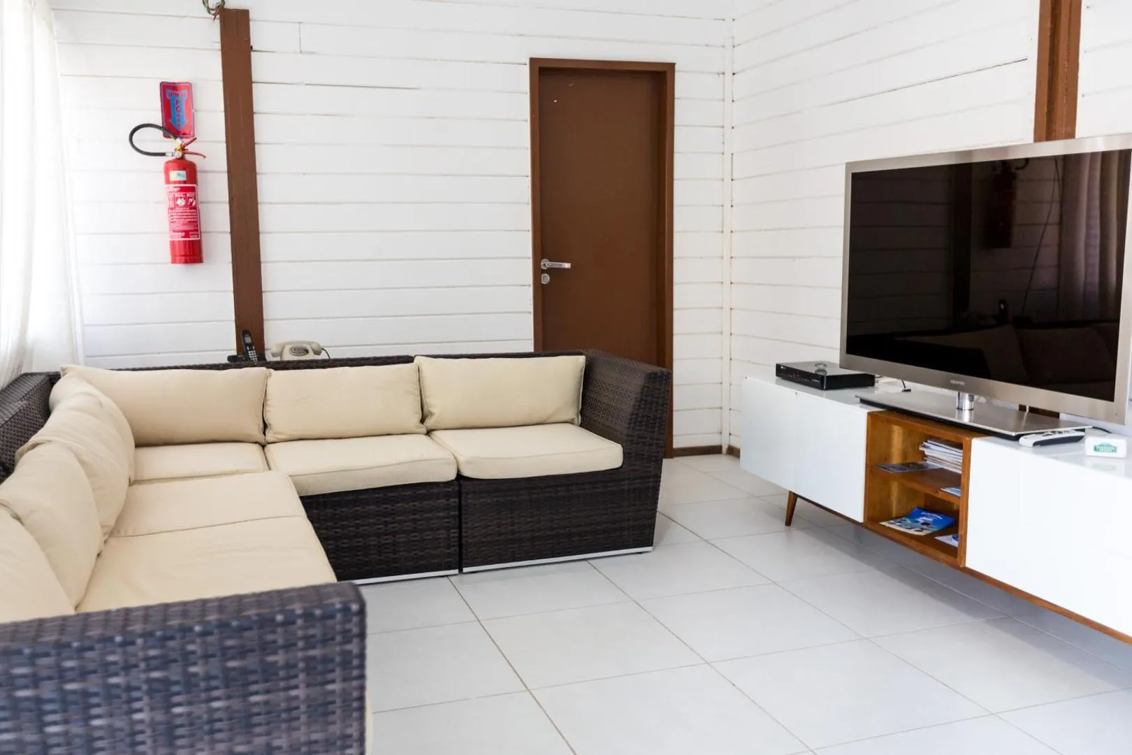 Sala de estar da pousada